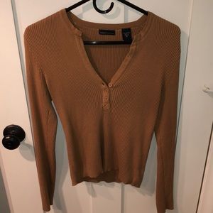 Long Sleeve Tan Top